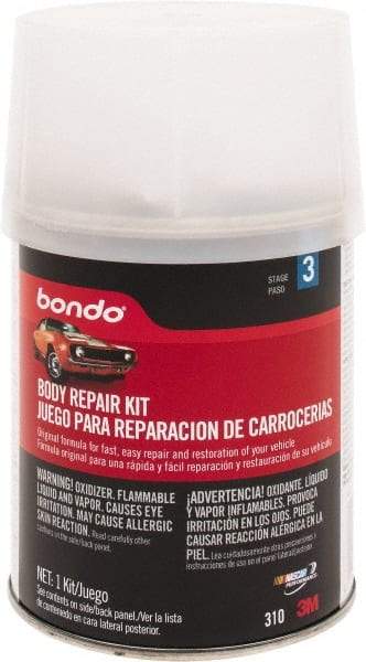 3M - 4 Piece Body Repair Kit - 16 oz Body Filler, .50 oz Cream Hardener, Metal Body Patch, Spreader - All Tool & Supply