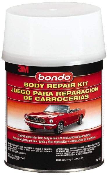 3M - 4 Piece Body Repair Kit - 32 oz Body Filler, .75 oz Cream Hardener, Metal Body Patch, Spreader - All Tool & Supply