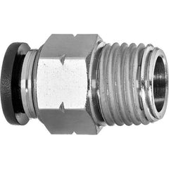 Value Collection - 3/8" OD, NPT Male, Nylon Push-to-Connect Male Connector - 150 Max psi, Black - All Tool & Supply