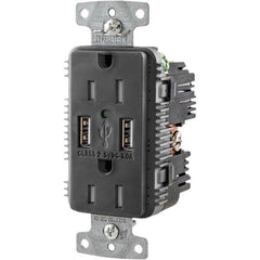 Hubbell Wiring Device-Kellems - USB Receptacles Number of USB Ports: 2 Number of Receptacles: 2 - All Tool & Supply