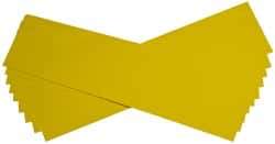 Made in USA - 10 Piece, 5" Wide x 20" Long Plastic Shim Stock Sheet - Yellow, ±10% Tolerance - All Tool & Supply