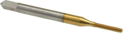 Balax - #1-72 UNF H3 Thread Limit Bottoming Thread Forming Tap - High Speed Steel, TiN Finish, 1-11/16" OAL, 3/8" Thread Length, Right Hand Thread, Series BXB - All Tool & Supply