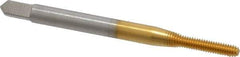 Balax - #2-56 UNC H2 Thread Limit Bottoming Thread Forming Tap - High Speed Steel, TiN Finish, 1-3/4" OAL, 7/16" Thread Length, Right Hand Thread, Series BXB - All Tool & Supply