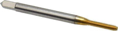 Balax - #2-56 UNC H7 Thread Limit Bottoming Thread Forming Tap - High Speed Steel, TiN Finish, 1-3/4" OAL, 7/16" Thread Length, Right Hand Thread, Series BXB - All Tool & Supply