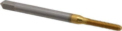 Balax - #3-48 UNC H3 Thread Limit Bottoming Thread Forming Tap - High Speed Steel, TiN Finish, 1-13/16" OAL, 1/2" Thread Length, Right Hand Thread, Series BXB - All Tool & Supply