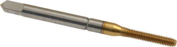 Balax - #3-56 UNF H2 Thread Limit Bottoming Thread Forming Tap - High Speed Steel, TiN Finish, 1-13/16" OAL, 1/2" Thread Length, Right Hand Thread, Series BXB - All Tool & Supply