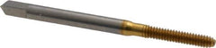 Balax - #4-40 UNC H3 Thread Limit Bottoming Thread Forming Tap - High Speed Steel, TiN Finish, 1-7/8" OAL, 9/16" Thread Length, Right Hand Thread, Series BXB - All Tool & Supply