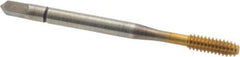 Balax - #6-32 UNC H7 Thread Limit Bottoming Thread Forming Tap - High Speed Steel, TiN Finish, 2" OAL, 11/16" Thread Length, Right Hand Thread, Series BXB - All Tool & Supply