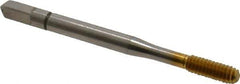 Balax - #8-32 UNC H7 Thread Limit Bottoming Thread Forming Tap - High Speed Steel, TiN Finish, 2-1/8" OAL, 3/4" Thread Length, Right Hand Thread, Series BXB - All Tool & Supply