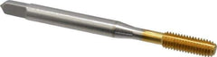 Balax - #10-32 UNF H3 Thread Limit Bottoming Thread Forming Tap - High Speed Steel, TiN Finish, 2-3/8" OAL, 7/8" Thread Length, Right Hand Thread, Series BXB - All Tool & Supply