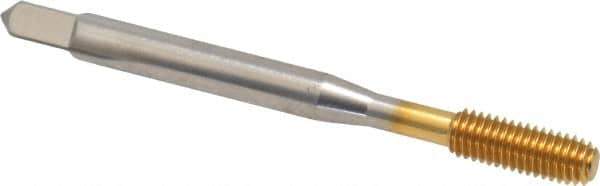 Balax - #10-32 UNF H6 Thread Limit Bottoming Thread Forming Tap - High Speed Steel, TiN Finish, 2-3/8" OAL, 7/8" Thread Length, Right Hand Thread, Series BXB - All Tool & Supply