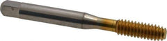 Balax - 1/4-20 UNC H7 Thread Limit Bottoming Thread Forming Tap - High Speed Steel, TiN Finish, 2-1/2" OAL, 1" Thread Length, Right Hand Thread, Series BXB - All Tool & Supply