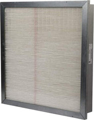 Made in USA - 24" Noml Height x 24" Noml Width x 4" Noml Depth, 85% Capture Efficiency, Wireless Pleated Air Filter - MERV 13, Microfiberglass Paper, Integrated Metal Frame, 500 Max FPM, 2,000 CFM, For Any Unit - All Tool & Supply