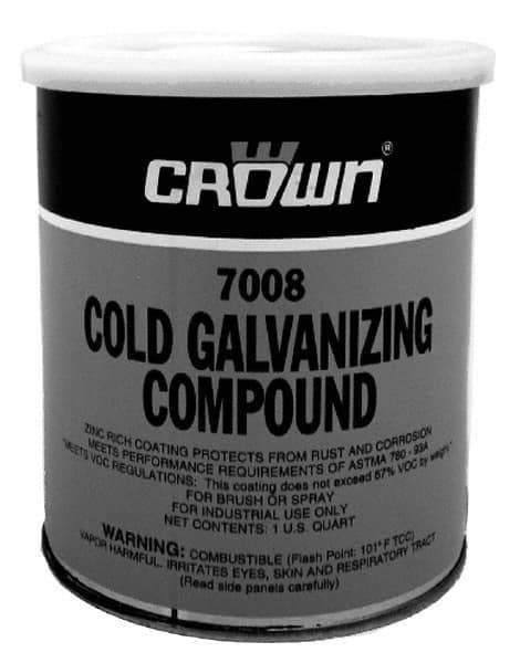 Crown - 32 oz Zinc Cold Galvanizing Compound - Comes in Bottle, Food Grade - All Tool & Supply