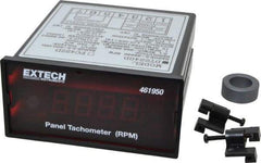 Extech - Accurate up to 0.05%, 0.1 and 0.1 (5 to 1,000) and 1 (1,000 to 9,999) and 10 (10,000 to 99,990) RPM Resolution, Noncontact Tachometer - 4.8819 Inch Long x 2 Inch Wide x 1.2992 Inch Meter Thick, 5 to 99,990 RPM Measurement - All Tool & Supply