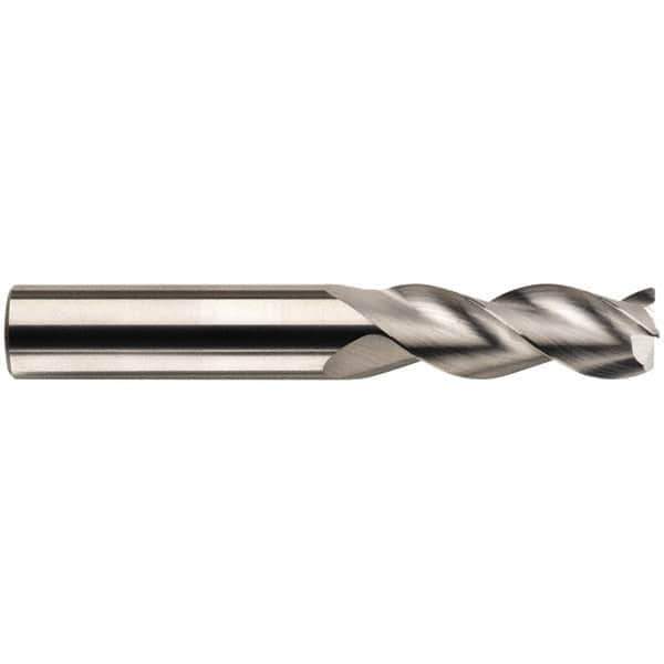 SGS - 1/2", 3 Flute, Single End, Solid Carbide, 0.03" Corner Radius End Mill - 4" OAL, 38° Helix, Right Hand Flute, 5/8" LOC, Right Hand Cut, 1-3/8" Extended Reach - All Tool & Supply