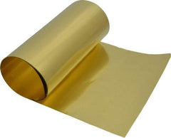 Made in USA - 100 Inch Long x 6 Inch Wide x 0.0015 Inch Thick, Roll Shim Stock - Brass - All Tool & Supply