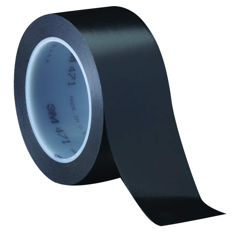 List 471 4" x 36 yds Vinyl Tape - Black - All Tool & Supply