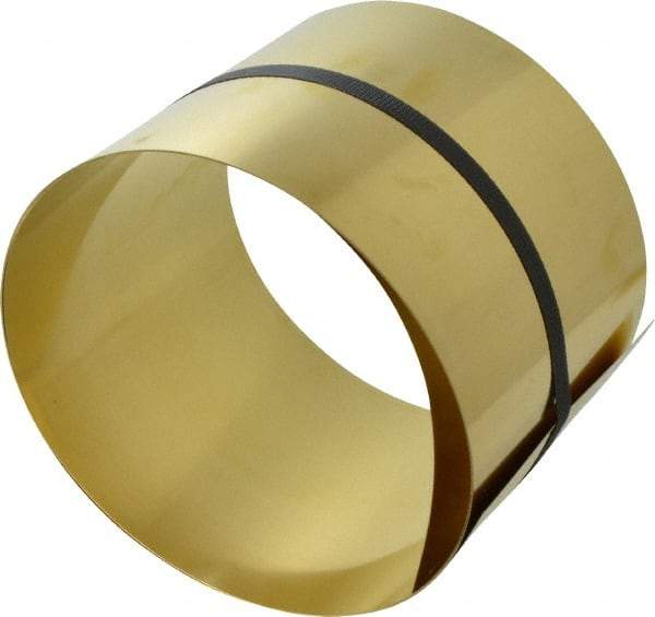 Made in USA - 100 Inch Long x 6 Inch Wide x 0.012 Inch Thick, Roll Shim Stock - Brass - All Tool & Supply