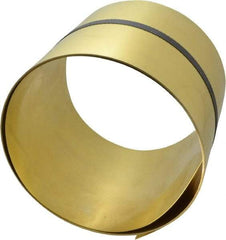 Made in USA - 100 Inch Long x 6 Inch Wide x 0.02 Inch Thick, Roll Shim Stock - Brass - All Tool & Supply