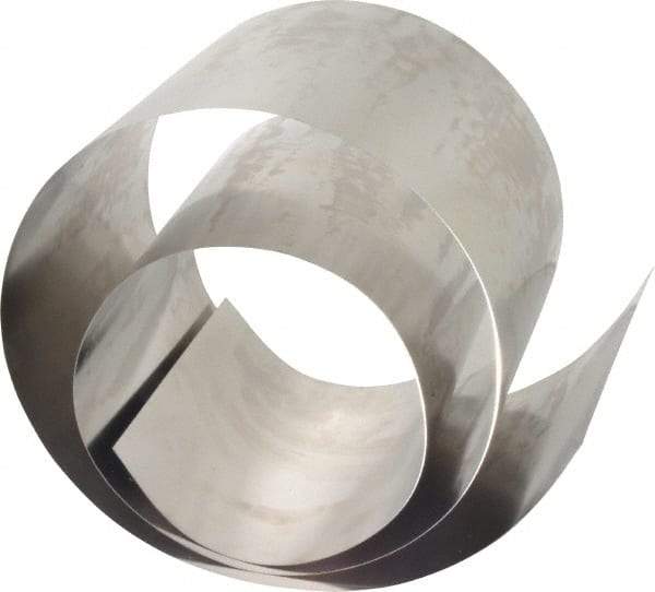 Made in USA - 50 Inch Long x 6 Inch Wide x 0.01 Inch Thick, Roll Shim Stock - Stainless Steel - All Tool & Supply