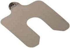 Made in USA - 20 Piece, 2 Inch Long x 2 Inch Wide x 0.003 Inch Thick, Slotted Shim Stock - Stainless Steel, 5/8 Inch Wide Slot - All Tool & Supply