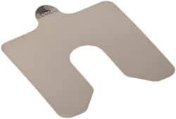 Made in USA - 20 Piece, 3 Inch Long x 3 Inch Wide x 0.002 Inch Thick, Slotted Shim Stock - Stainless Steel, 3/4 Inch Wide Slot - All Tool & Supply