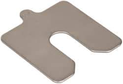 Made in USA - 5 Piece, 3 Inch Long x 3 Inch Wide x 0.075 Inch Thick, Slotted Shim Stock - Stainless Steel, 3/4 Inch Wide Slot - All Tool & Supply