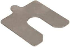 Made in USA - 5 Piece, 4 Inch Long x 4 Inch Wide x 0.125 Inch Thick, Slotted Shim Stock - Stainless Steel, 1-1/4 Inch Wide Slot - All Tool & Supply