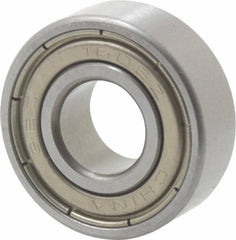 Value Collection - 3/8" Bore Diam, 29/32" OD, Double Shield Semi Ground Extra Light Radial Ball Bearing - 5/16" Wide, 1 Row, Round Bore, 291 Lb Static Capacity, 607 Lb Dynamic Capacity - All Tool & Supply