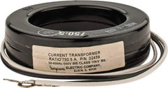 Simpson Electric - 2 VA Burden, 750 Amp AC Input, 5 Amp AC Output, 50 to 400 Hz, Panel Meter Donut Current Transformer - Screw Terminal, For Use with AC Ammeter - All Tool & Supply