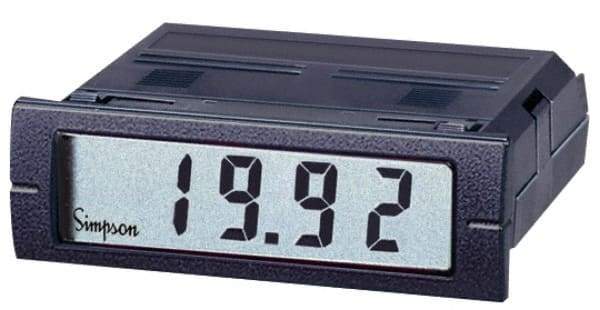 Simpson Electric - 4 Digits, Digital LED, Temperature Meter, Panel Meter - 4-440 Hz, 22 Megohms, 250 VAC, Red - All Tool & Supply