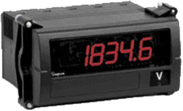 Simpson Electric - 3-1/2 Digits, Digital LED, DC Milliamp, Panel Meter - 50/60 Hz, 10 Ohms, 120 VAC, Red - All Tool & Supply