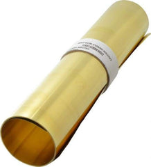 Made in USA - 10 Ft. Long x 12 Inch Wide x 0.003 Inch Thick, Roll Shim Stock - Brass - All Tool & Supply