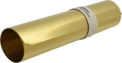 Made in USA - 10 Ft. Long x 12 Inch Wide x 0.004 Inch Thick, Roll Shim Stock - Brass - All Tool & Supply