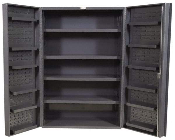 Durham - 16 Shelf Storage Cabinet - Steel, 36" Wide x 24" Deep x 72" High, Gray - All Tool & Supply