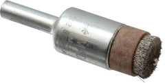 Anderson - 1/2" Brush Diam, Crimped, End Brush - 1/4" Diam Shank, 3/32" Pilot Diam, 20,000 Max RPM - All Tool & Supply