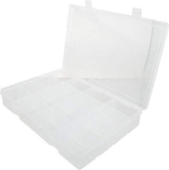 Durham - 13-1/8" Wide x 2-5/16" High x 9" Deep, Small Parts Compartment Box - Polypropylene Frame, 16 Compartments, 3-1/8" Wide x 2-1/32" High x 2-1/16" Deep Bin - All Tool & Supply