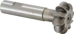 Whitney Tool Co. - 5/16" Radius, 11/16" Circle Diam, 1-3/4" Cutter Diam, Shank Connection, Convex Radius Cutter - 3/4" Shank Diam, 4" OAL, High Speed Steel, Uncoated, Profile Ground, 10 Teeth, Weldon Flat - All Tool & Supply