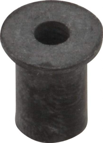 RivetKing - #6-32, 0.452" Diam x 0.062" Thick Flange, Rubber Insulated Rivet Nut - UNC Thread, Rubber, 5/16" Body Diam, 1/2" OAL - All Tool & Supply