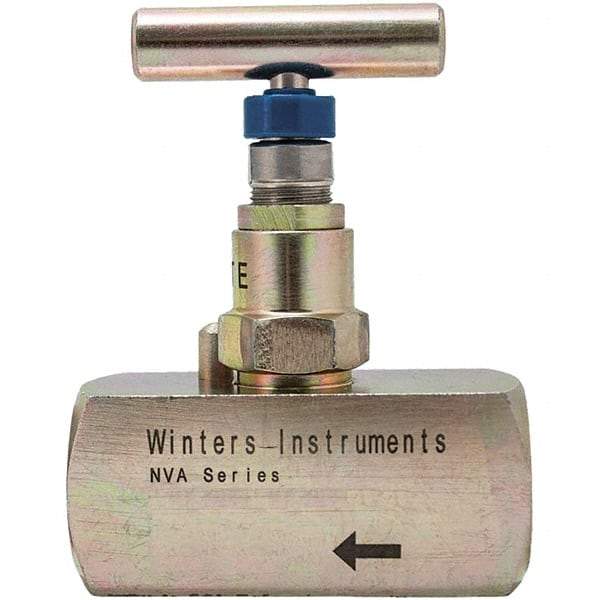 Value Collection - 1/4" Pipe, Inline Hard Seat Needle Valve - FNPT x FNPT Ends, Alloy Valve, 10,000 Max psi - All Tool & Supply