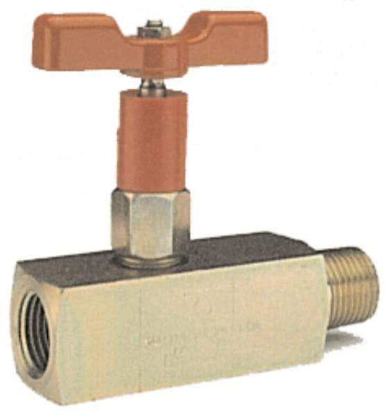 Value Collection - 1/2" Pipe, Inline Soft Seat Needle Valve - FNPT x FNPT Ends, Alloy Valve, 6,000 Max psi - All Tool & Supply