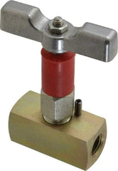 Value Collection - 1/4" Pipe, Inline Soft Seat Needle Valve - FNPT x FNPT Ends, Alloy Valve, 6,000 Max psi - All Tool & Supply