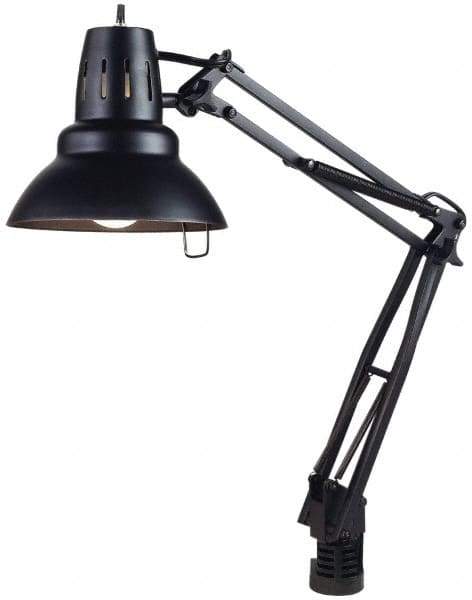 Electrix - 30 Inch, Spring Suspension, Clamp on, Incandescent, Black, Desk Light - 100 Watt, Nonmagnifying - All Tool & Supply