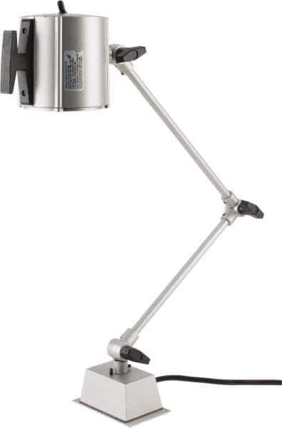 Electrix - 32 Inch, Swing Arm, Direct Mounted, Halogen, Gray, Desk Task Light - 55 Watt, 12 Volt, Nonmagnifying - All Tool & Supply