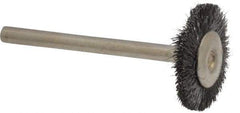 Osborn - 3/4" OD, 1/8" Shank Diam, Crimped Steel Wheel Brush - 0.003" Filament Diam, 25,000 RPM - All Tool & Supply