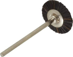 Osborn - 3/4" OD, 3/32" Shank Diam, Crimped Natural Fiber Wheel Brush - 0.003" Filament Diam, 25,000 RPM - All Tool & Supply