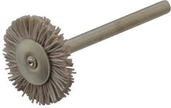 Osborn - 3/4" OD, 1/8" Shank Diam, Nylon Wheel Brush - 3/32" Face Width, 6,000 RPM - All Tool & Supply