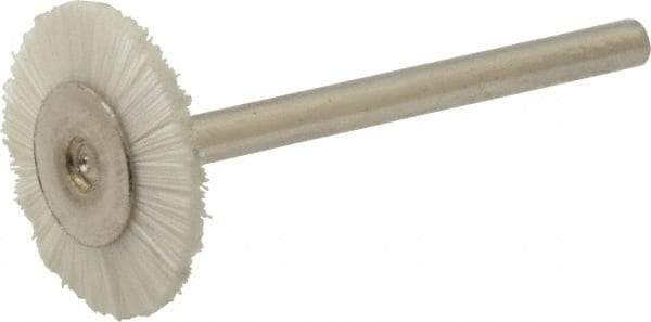 Osborn - 3/4" OD, 1/8" Shank Diam, Nylon Wheel Brush - 3/32" Face Width, 6,000 RPM - All Tool & Supply