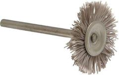 Osborn - 1" OD, 1/8" Shank Diam, Nylon Wheel Brush - 3/32" Face Width, 6,000 RPM - All Tool & Supply